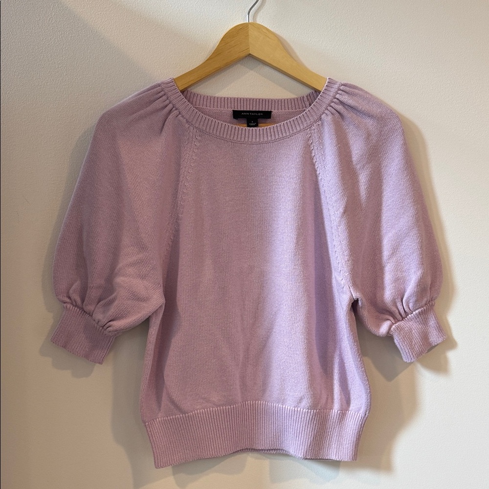 Ann Taylor Lavender Crew Neck Sweater